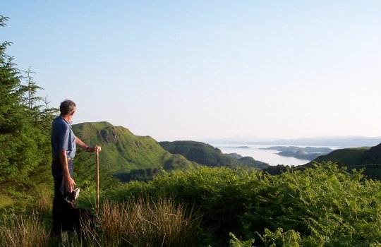 June 05, Iain looks in down the Glen to Loch Craignish