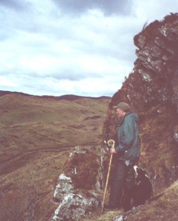 Mar 01, Iain and Tweed at Creagan Fhithich 
(Ravens Rock) on Lagandarroch hill